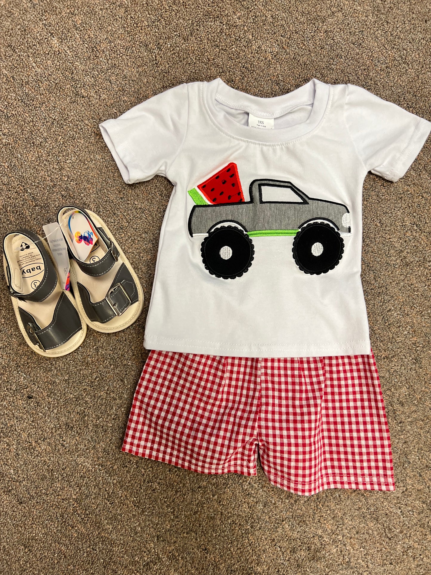 Boys Big Truck Short Outfit